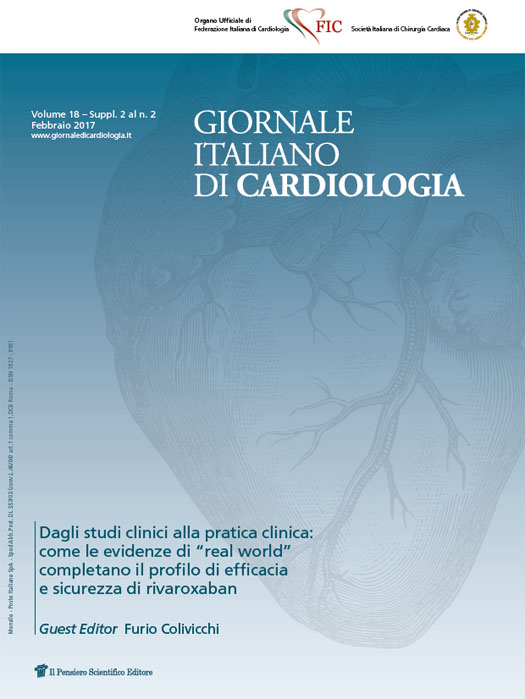 2017 Vol. 18 Suppl. 2 al N. 2 FebbraioDagli studi clinici alla pratica clinica: come le evidenze di “real world” completano il profilo di efficacia e sicurezza di rivaroxaban