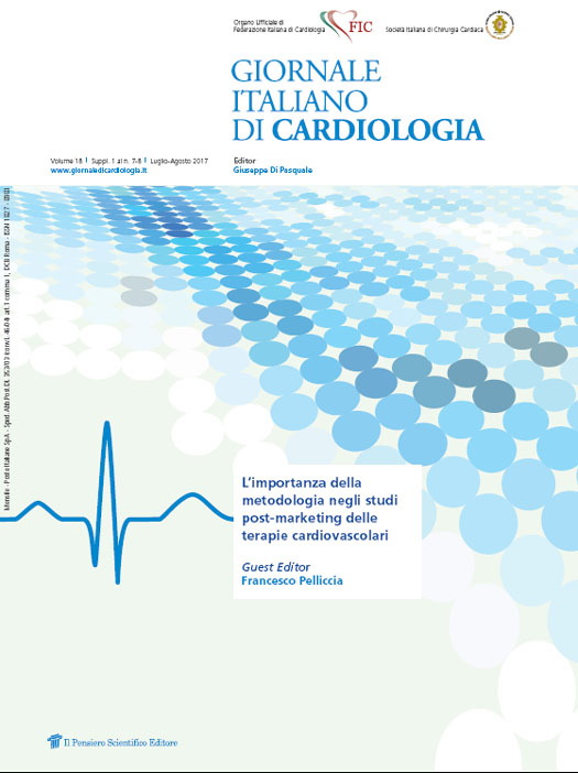 2017 Vol. 18 Suppl. 1 al N. 7 Luglio-AgostoL’importanza della metodologia negli studi post-marketing delle terapie cardiovascolari