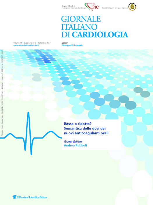 2017 Vol. 18 Suppl. 2 al N. 9 SettembreBassa o ridotta?Semantica delle dosi dei nuovi anticoagulanti orali