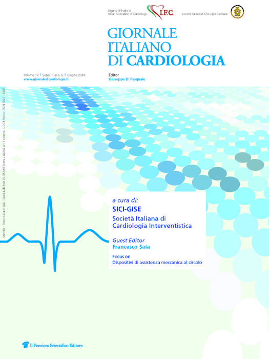 2018 Vol. 19 Suppl. 1 al N. 6 Giugnoa cura di: SICI-GISE Società Italiana di Cardiologia Interventistica