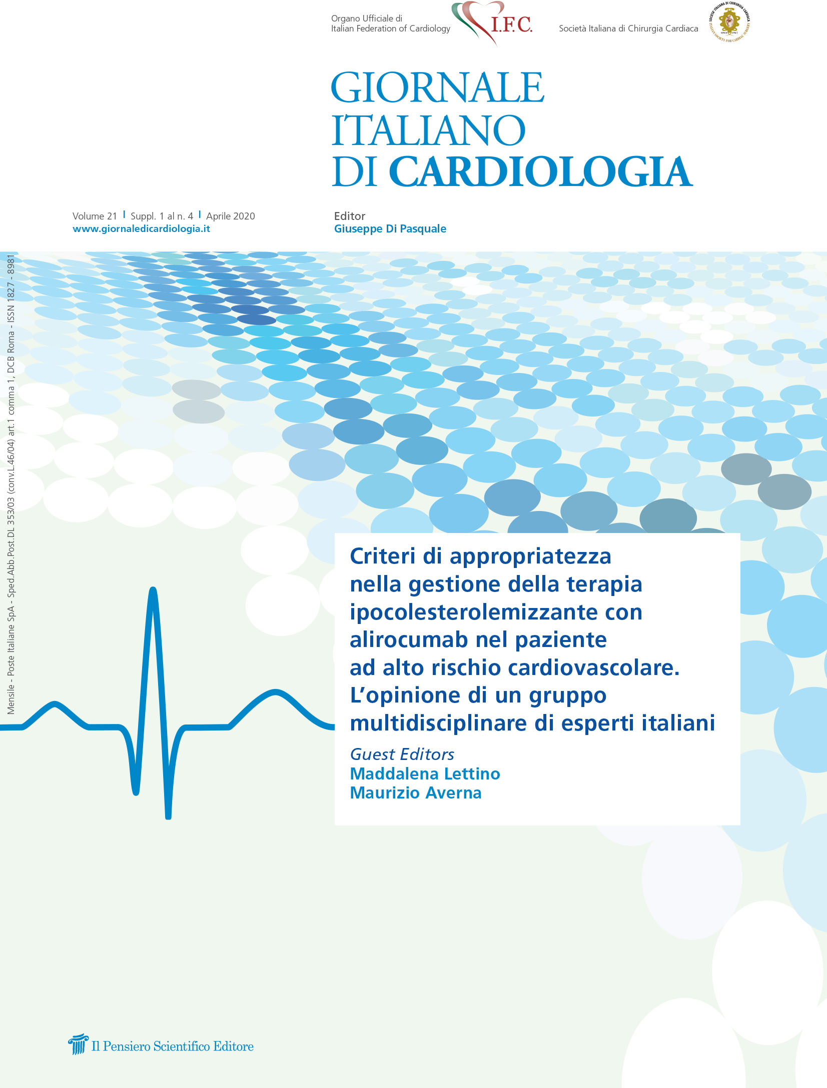 2020 Vol. 21 Suppl. 1 al N. 4 AprileCriteri di appropriatezza nella gestione della terapia ipocolesterolemizzante con alirocumab nel paziente ad alto rischio cardiovascolare