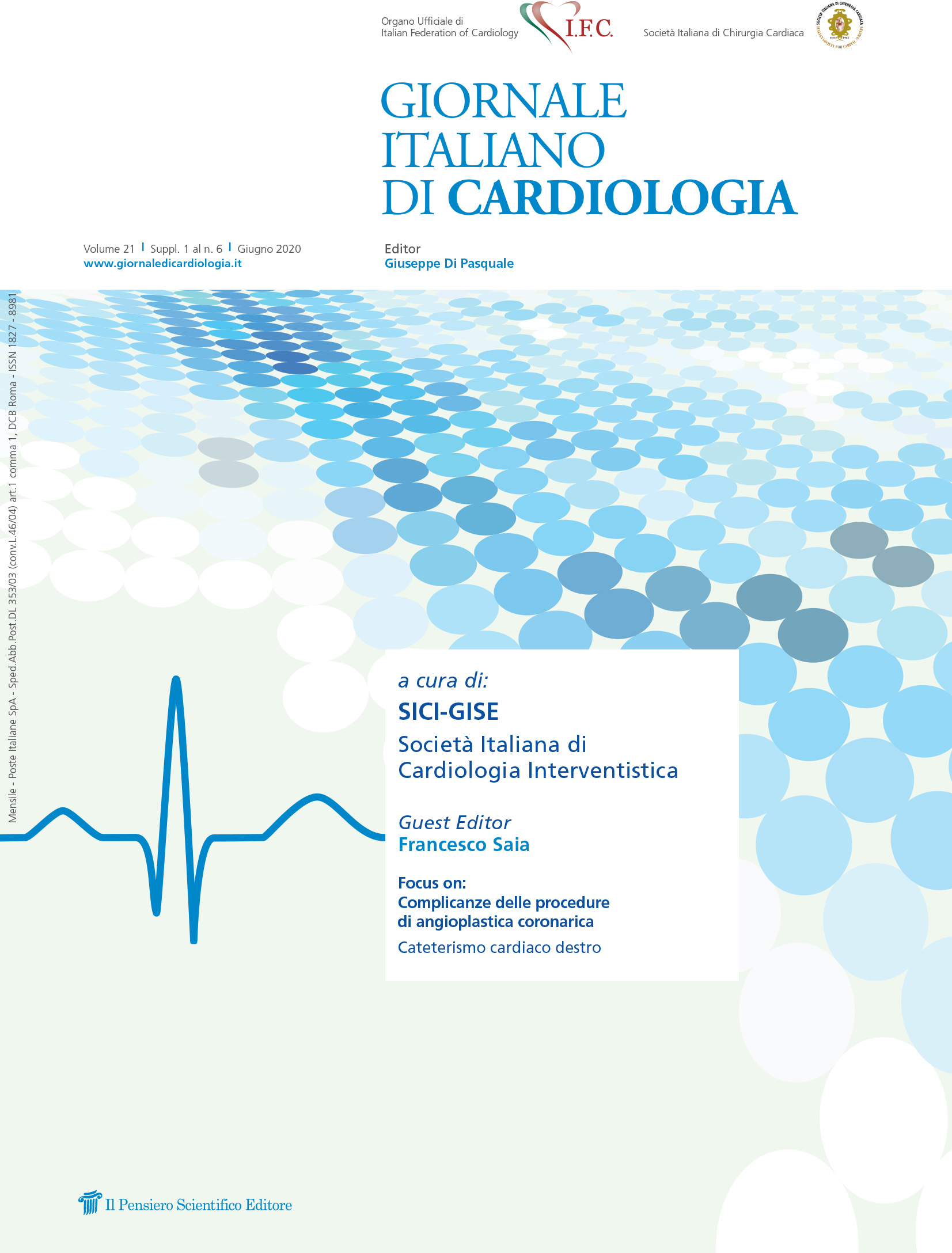 2020 Vol. 21 Suppl. 1 al N. 6 Giugnoa cura di: SICI-GISE Società Italiana di Cardiologia Interventistica