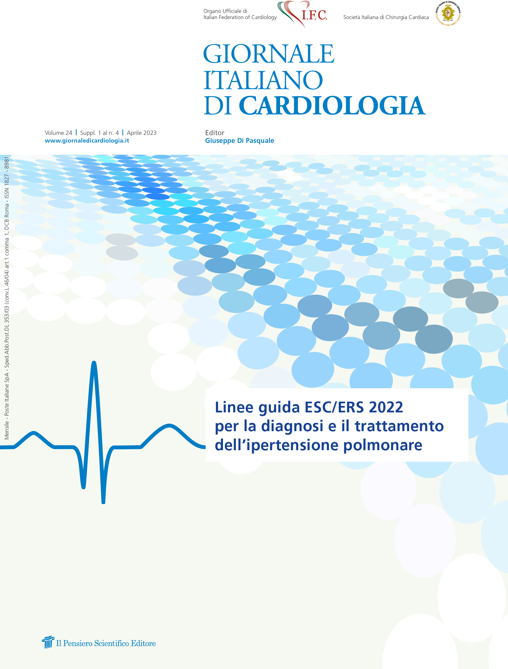 2023 Vol. 24 Suppl. 1 al N. 4 AprileLinee guida ESC/ERS 2022 per la diagnosi e il trattamento dell’ipertensione polmonare