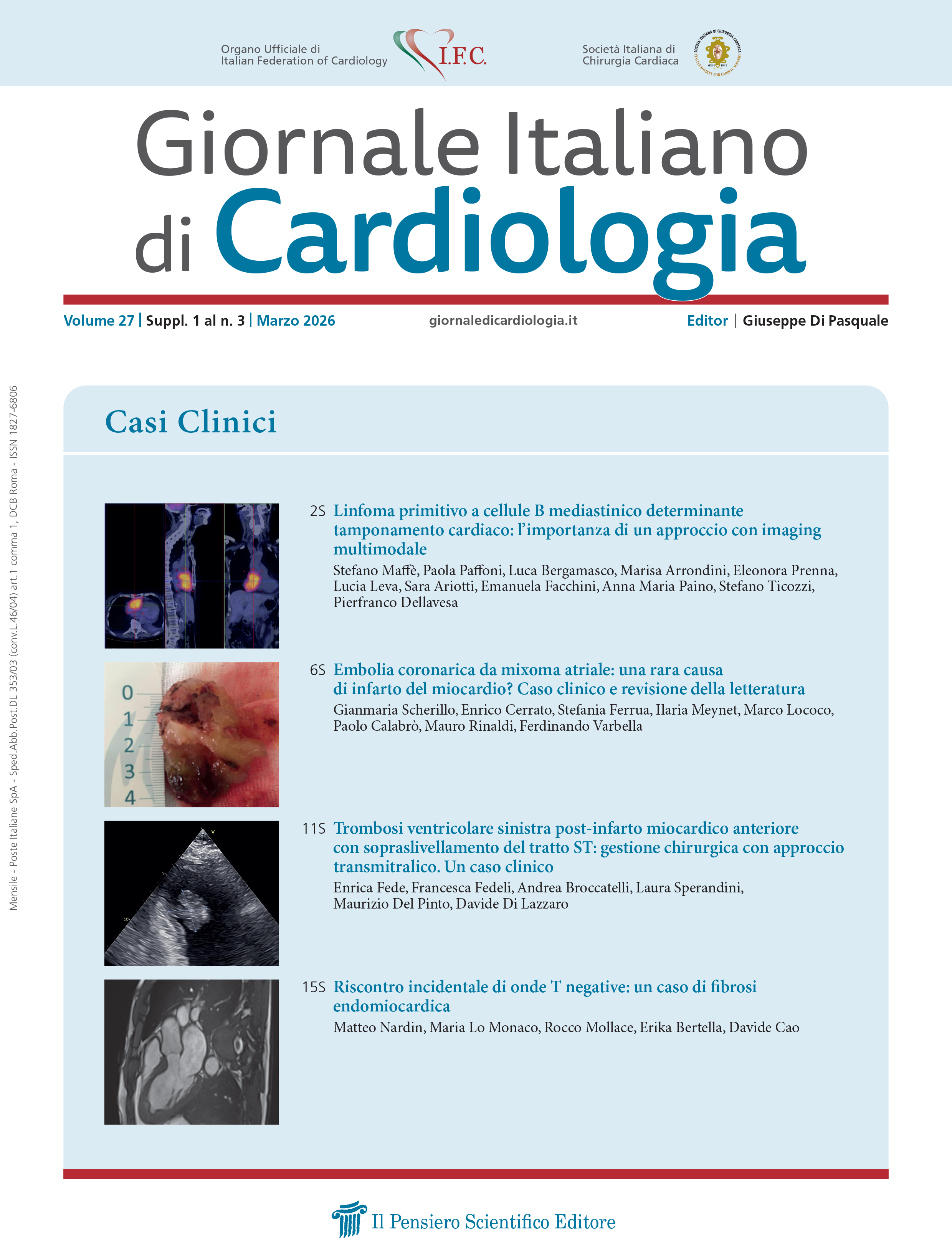 2026 Vol. 27 Suppl. 1 al N. 3 MarzoGIC Casi Clinici