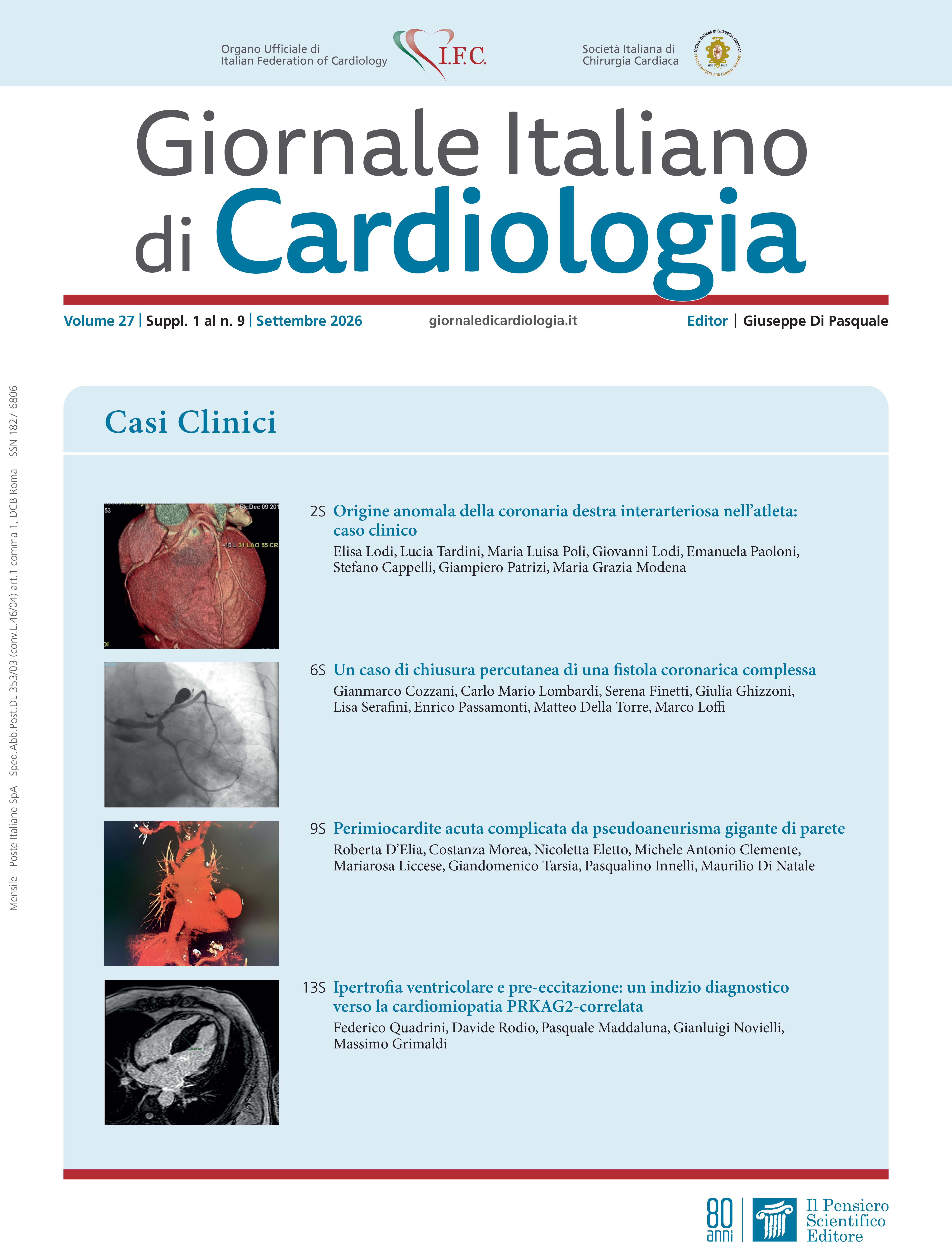 2026 Vol. 27 Suppl. 1 al N. 9 SettembreGIC Casi Clinici