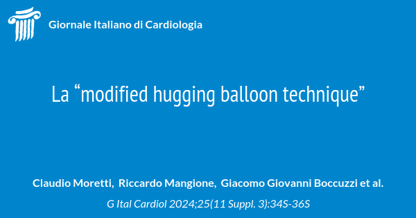 La “modified hugging balloon technique” | Giornale Italiano di ...