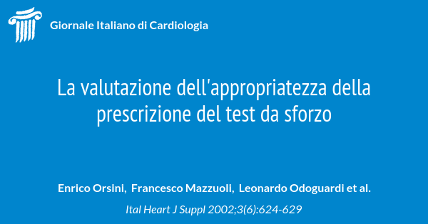 La valutazione dell'appropriatezza della prescrizione del test da ...